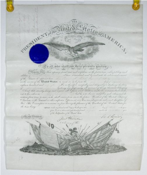 President Ulysses. S. Grant Signed 1869 Military Commission Document (PSA/DNA)