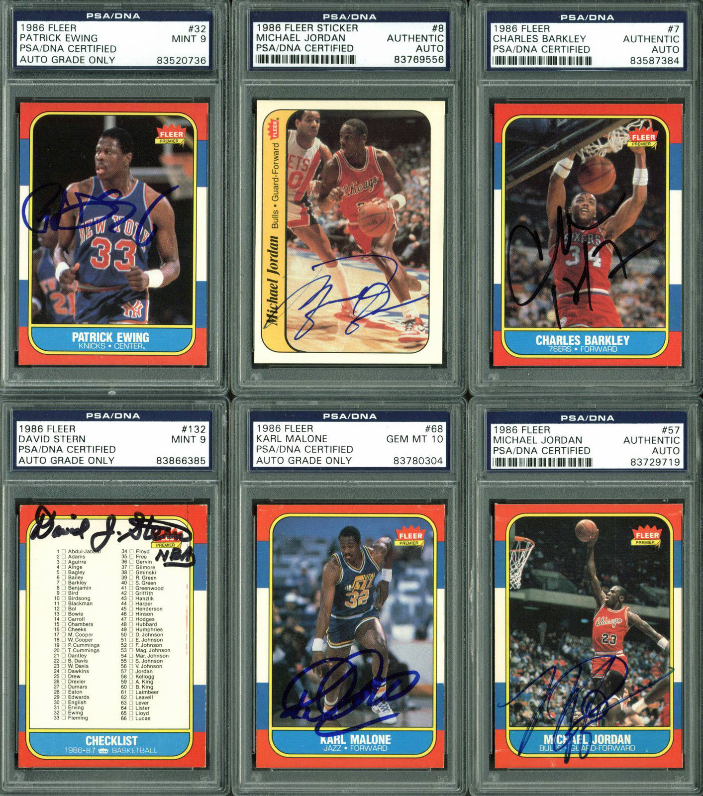 Lot Detail - 1986 Fleer Basketball Complete Signed Set - 143 Autographed Cards - Including ...