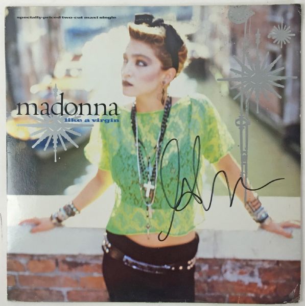 Madonna ULTRA-RARE Signed "Like A Virgin" Album (PSA/DNA)