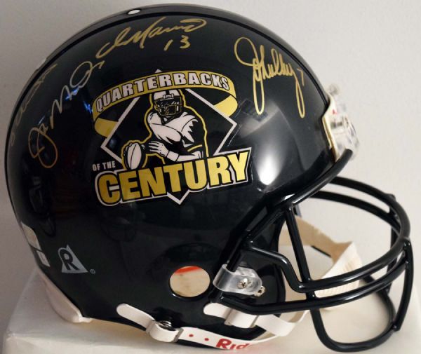  QBs of The Century Multi-Signed Full Size PRO LINE Helmet w/ Unitas, Montana & Others (PSA/DNA)