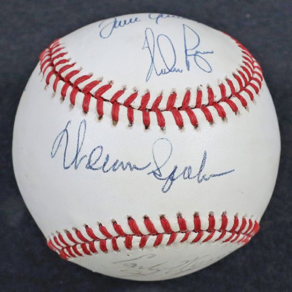 Impressive 300 Win Club Signed ONL Baseball w/ Ryan Seaver & Others (JSA)