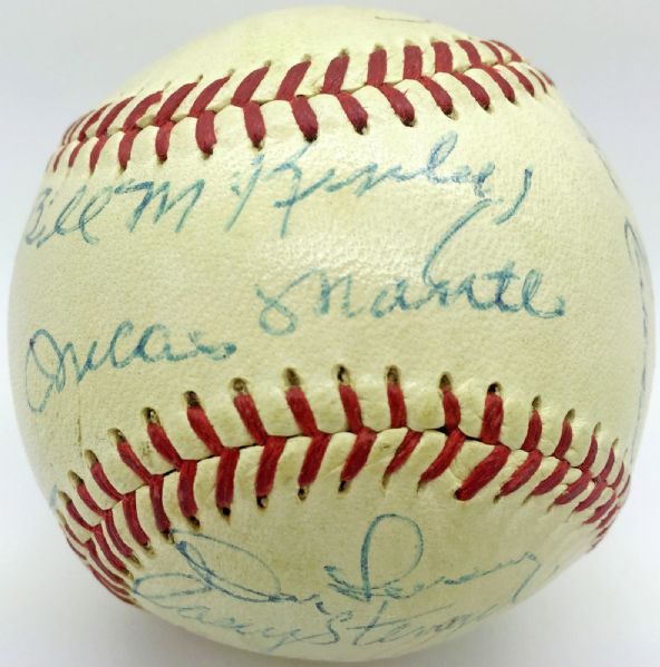 1958 World Series Champion New York Yankees Team Signed OAL Baseball w/ No Clubhouse Signatures! (JSA)