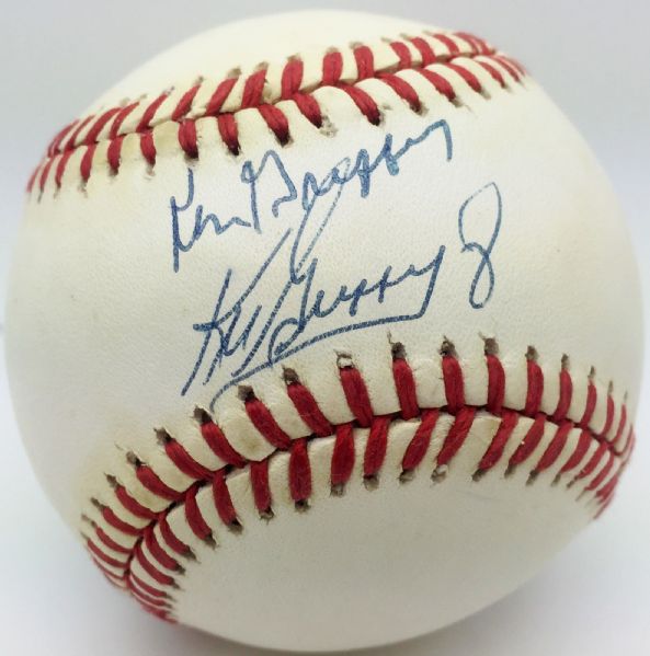 Ken Griffey Jr. & Sr. Dual Signed OAL Baseball (JSA)