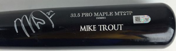 Mike Trout Signed Old Hickory Maple Personal Model Baseball Bat (MLB)