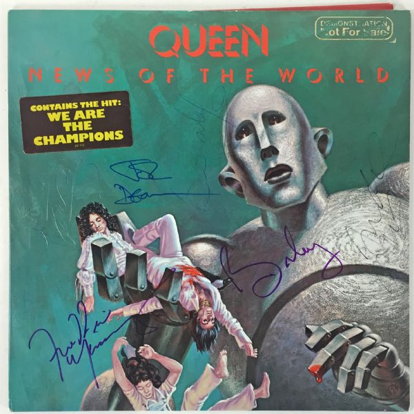 Queen ULTRA-RARE Group Signed "News Of The World" Album, One of the First to Surface! (PSA/DNA)