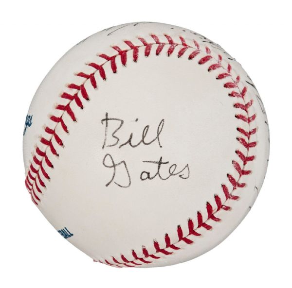 Richest Men In The World: Warren Buffett & Bill Gates ULTRA-RARE Dual Signed OML Baseball, The First To Ever Surface! (JSA)