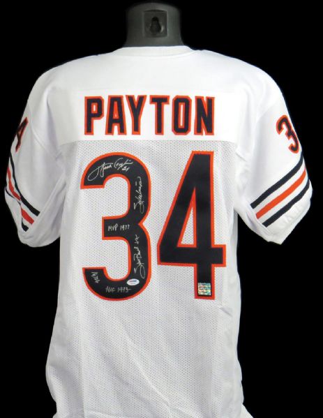 Lot Detail - Walter Payton Signed Chicago Bears Jersey with 5 ...