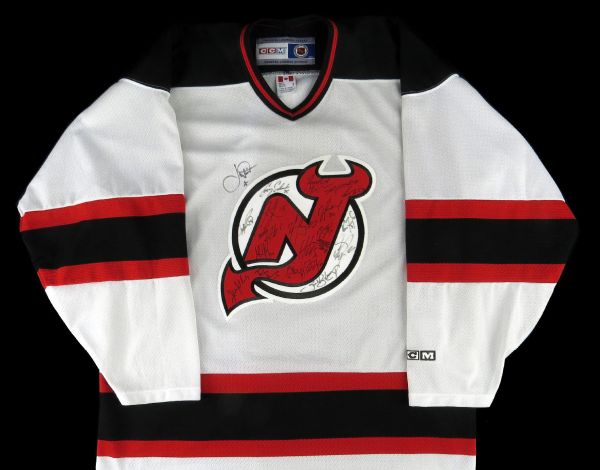 2003 Stanley Cup Champion New Jersey Devils Rare Team Signed Jersey (JSA)