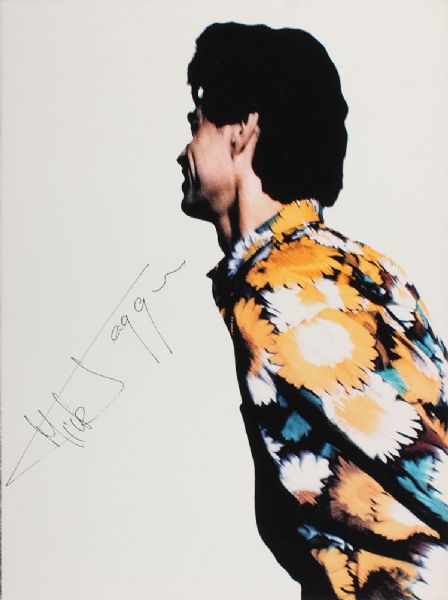 Mick Jagger Over-Sized Signed 12" x 16" Program Page (JSA)