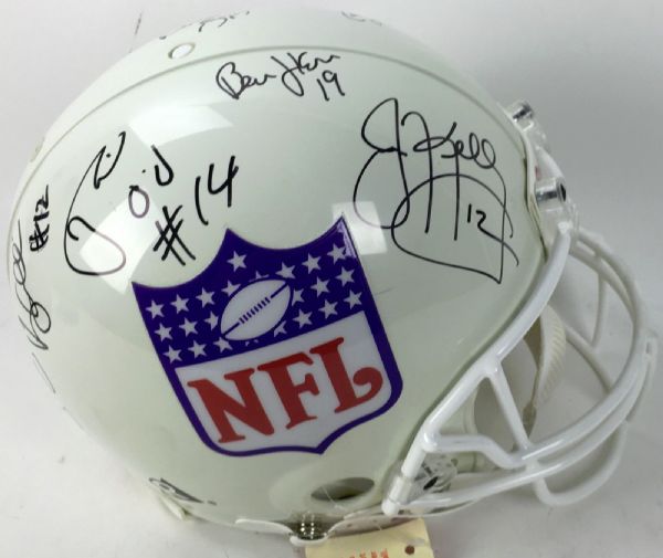 QB Greats: Multi-Signed PRO LINE Full Size NFL Helmet w/ Farve, Kelly, Elway & Others (PSA/DNA)