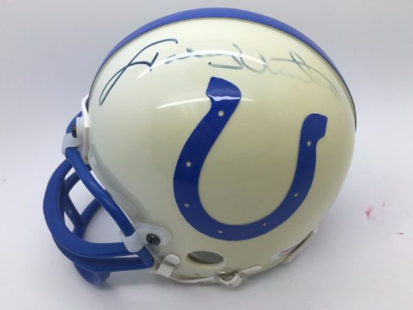 Johnny Unitas Signed Colts Mini Helmet (PSA/DNA)