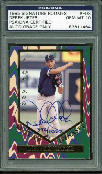 Derek Jeter Signed 1995 Signature Rookies PSA/DNA Graded GEM MINT 10!