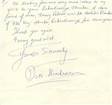 Don Henderson (General Tagge) Rare Signed & Hand Written 1981 Letter (PSA/DNA Guaranteed)
