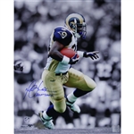 Marshall Faulk Signed 16 x 20 Color Photograph w/ HOF Inscription (Steiner Sports)