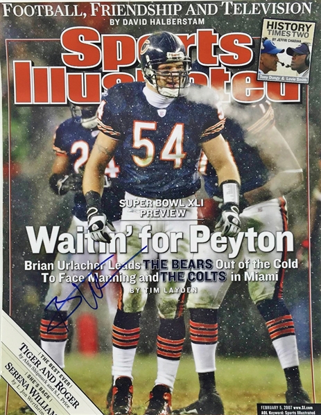 Brian Urlacher In-Person Signed 11" x 14" Photo of Sports Illustrated Cover (PSA/JSA Guaranteed)