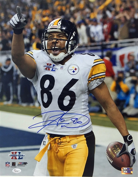 Hines Ward Signed 16" x 20" Color Photo from Super Bowl XL! (JSA)