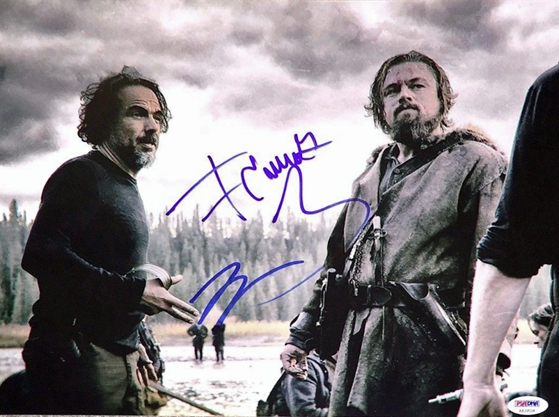 The Revenant: Leonardo DiCaprio & Alejandro Inarritu RARE Dual Signed 11" x 14" Color Photo (PSA/DNA)