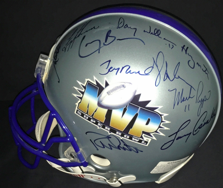 Super Bowl MVPs Multi-Signed Full-Size PROLINE Helmet w/ Namath, Smith, Bradshaw & Others (PSA/DNA)