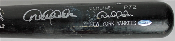 Derek Jeter Signed & Game Used 2009 World Series Year Baseball Bat Absolutely Hammered w/ Use! (Steiner, PSA/DNA & Jeter LOA)