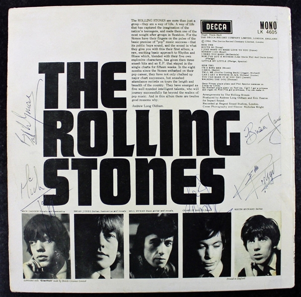 The Rolling Stones: Group Signed Debut "The Rolling Stones" Album w/ Brian Jones! (PSA/DNA)