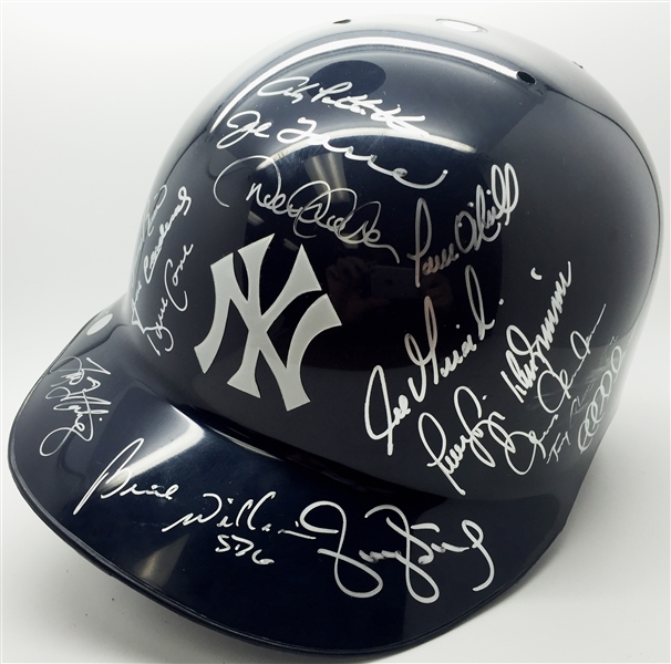 2000 World Series Champion NY Yankees Limited Edition Team Signed Helmet (PSA/DNA)