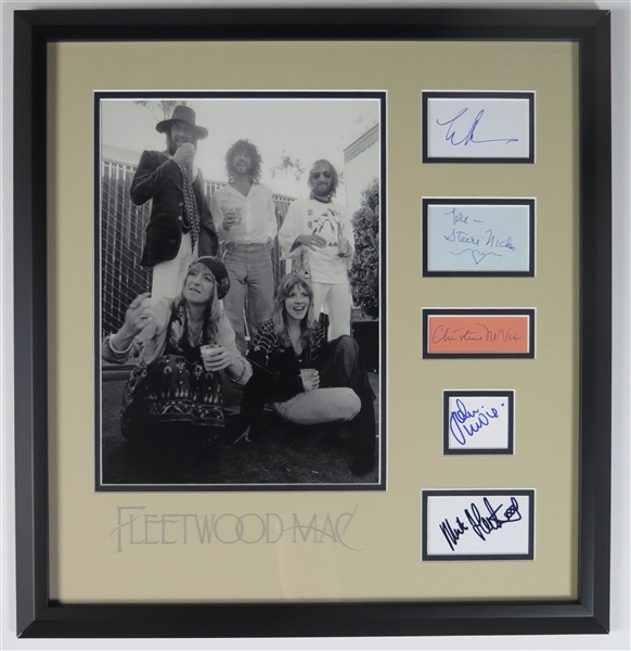 Fleetwood Mac Group Signatures in Custom Framed Display (Epperson/REAL)