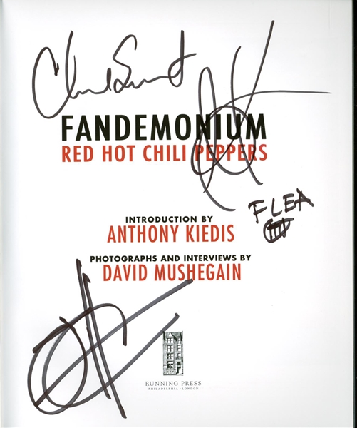  Red Hot Chili Peppers Group Signed "Fandemonium" Book (PSA/JSA Guaranteed)