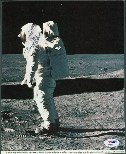 Apollo 11: Buzz Aldrin Signed 8" x 10" Space Photo (PSA/DNA)