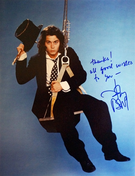 Johnny Depp Signed 11" x 14" Color Photo with Rare Inscription (PSA/JSA Guaranteed)