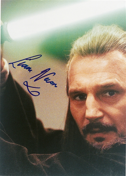 Star Wars: Liam Neeson In-Person Signed 8" x 11" Color Photo as Qui-Gon Jinn