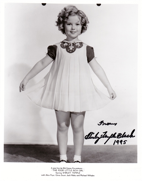 Shirley Temple Signed 8" x 10" B&W Photo from "The Poor Little Rich Girl" (PSA/JSA Guaranteed)