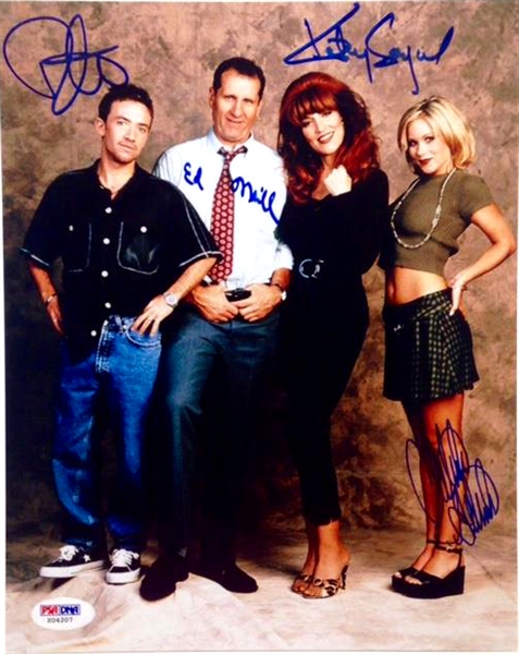 "Married With Children" Cast Signed 8" x 10" Color Photo w/ONeil, Segal, Faustino & Applegate (PSA/DNA)