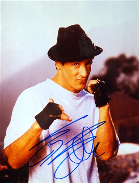 Sylvester Stallone In-Person Signed 11" x 14" Color Photo (PSA/JSA Guaranteed)