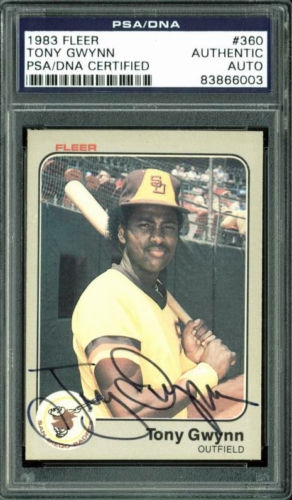 Tony Gwynn Signed 1983 Fleer #360 Rookie Card (PSA/DNA Encapsulated)