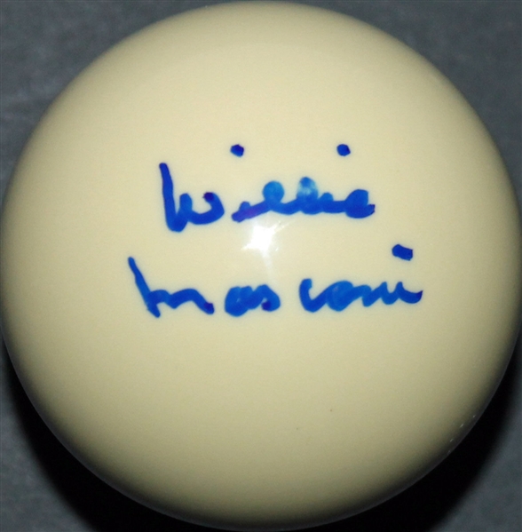 Willie Mosconi Signed Cue Billiards Ball (PSA/DNA)