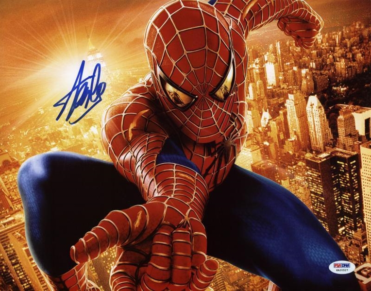 Spider-Man: Stan Lee Signed 11"x14" Photo (PSA/DNA Graded GEM MINT 10)