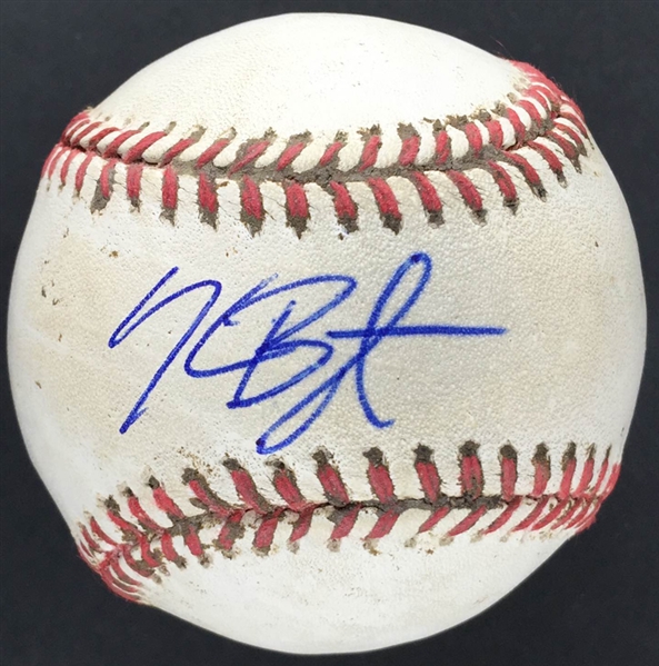 Kris Bryant Signed & Game Used OML Baseball from 5-15-15 Game vs. Pirates (Bryant Hits 4th Career HR)(JSA & MLB Holo)