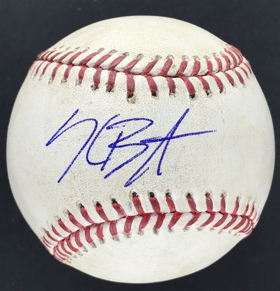 Kris Bryant Signed & Game Used OML Baseball from 5-26-15 Game vs. Nationals (Bryant Hits 7th Career HR)(PSA/DNA & MLB Holo)