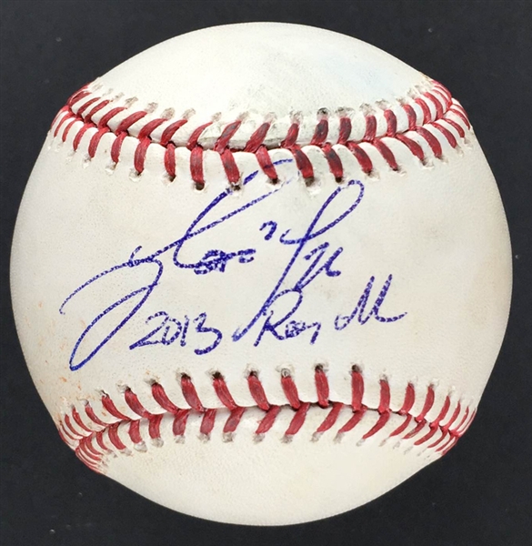 Jose Fernandez Game Used &  Signed OML Baseball - 8/19/2013 - LAD at MIA (MLB Holo & JSA COA)