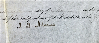 John Quincy Adams Signed Presidential Land Grant Document c. 1826 (PSA/DNA)