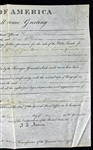 John Quincy Adams Signed Presidential Land Grant Document c. 1826 (PSA/DNA)