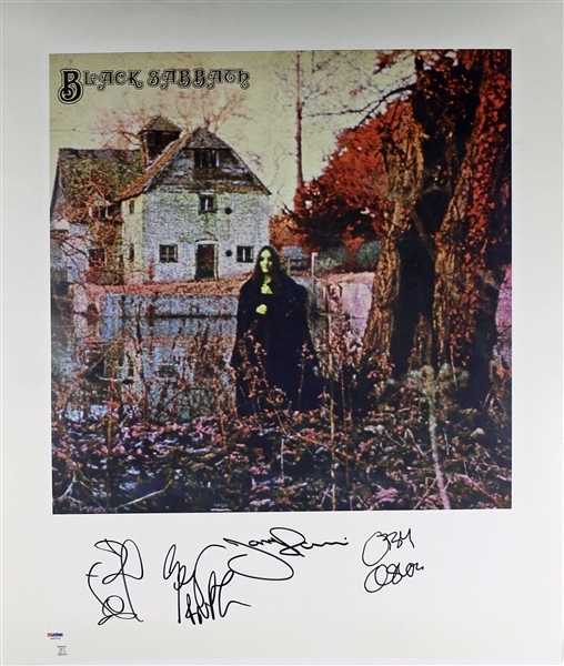 Black Sabbath Group Signed 20" x 26" Lithograph (PSA/DNA)