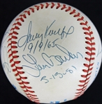 Perfect Game Pitchers Signed OAL Baseball w/Koufax, Hunter, etc. (7 Sigs)! (PSA/DNA)