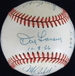 Perfect Game Pitchers Signed OAL Baseball w/Koufax, Hunter, etc. (7 Sigs)! (PSA/DNA)
