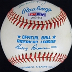 Perfect Game Pitchers Signed OAL Baseball w/Koufax, Hunter, etc. (7 Sigs)! (PSA/DNA)