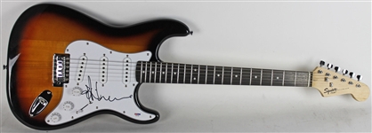Rihanna Signed Sunburst Fender Squier Stratocaster Guitar (PSA/DNA)