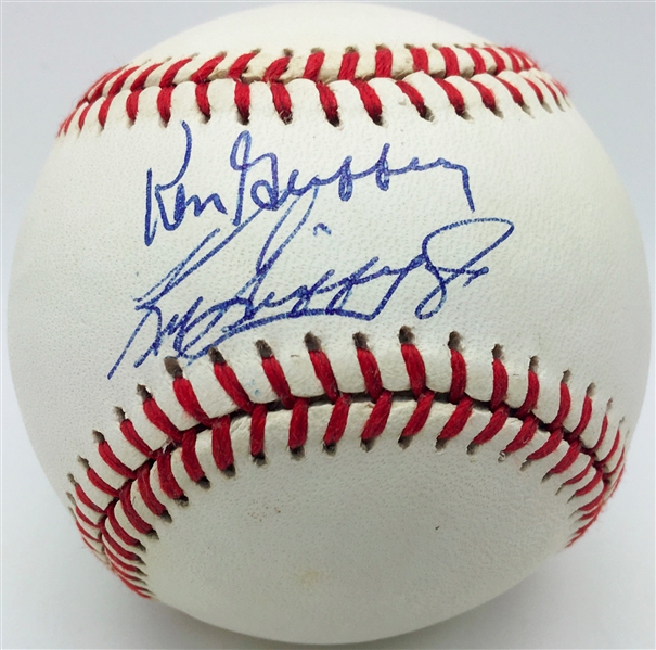 Ken Griffey Jr. & Sr. Dual Signed OAL Baseball (PSA/DNA)