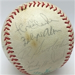 1972 Yankees Team Signed Baseball w/ STRONG Munson Autograph! (PSA/DNA)