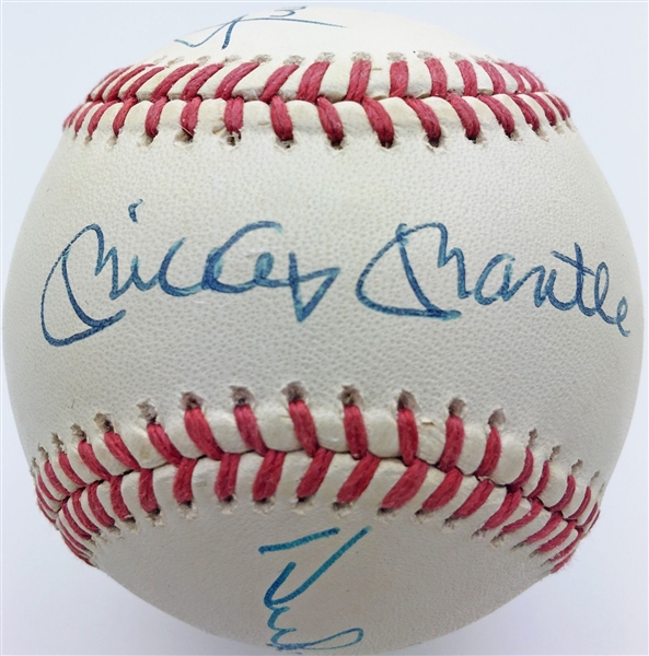 Mickey Mantle, Willie Mays & Duke Snider Signed OAL Baseball (JSA)