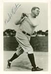 Babe Ruth Vintage Signed 3 x 5 Batting Photograph (JSA)